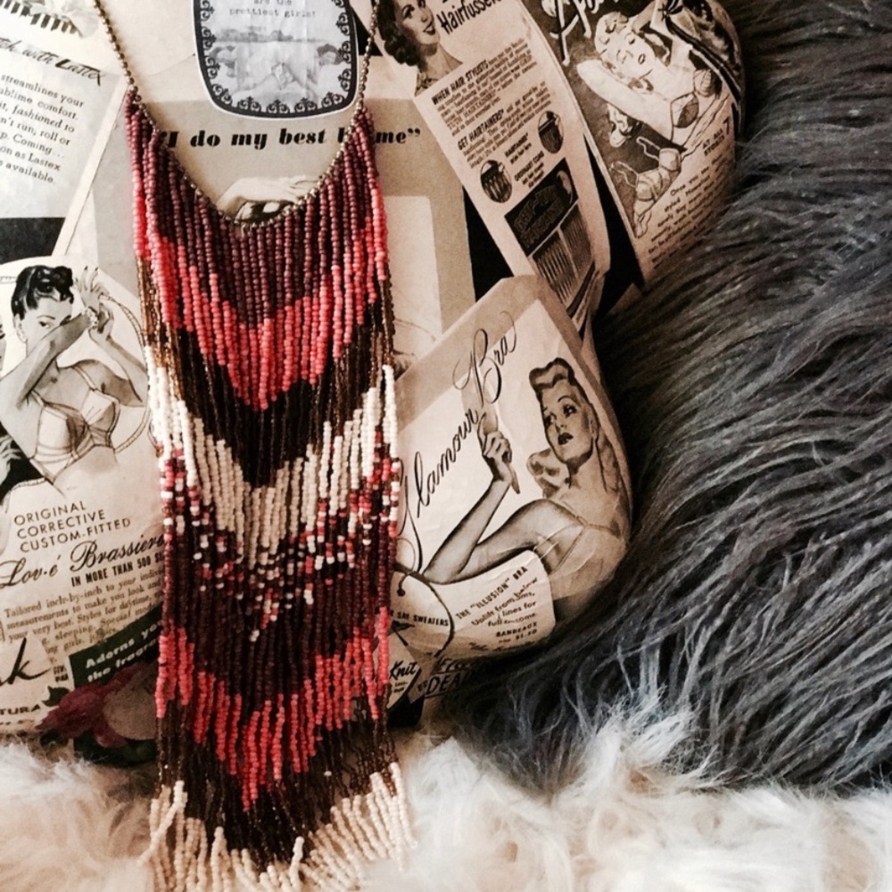 Bohemian Beaded Cascade Necklace